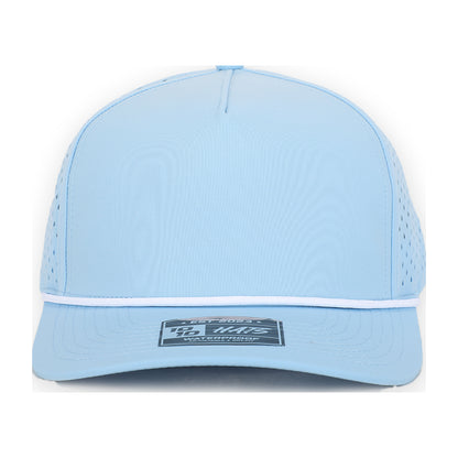 5-panel rope hat — sky blue front