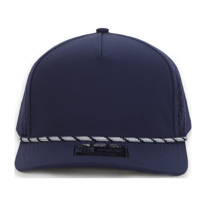 5-panel rope hat — true navy front