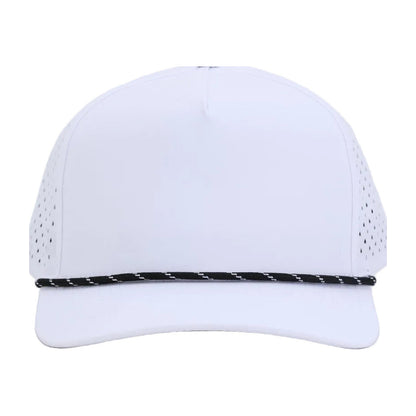 5-panel rope hat — white front